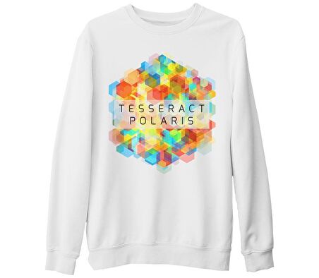 Tesseract - Polaris Beyaz Kalın Sweatshirt