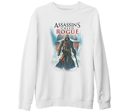 Assassin's Creed - Rogue Beyaz Kalın Sweatshirt