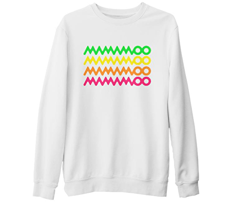 Mamamoo - Logo Moosical Beyaz Kalın Sweatshirt