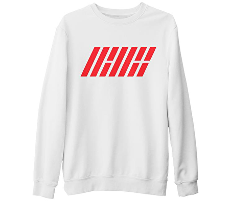 Ikon - Logo Beyaz Kalın Sweatshirt