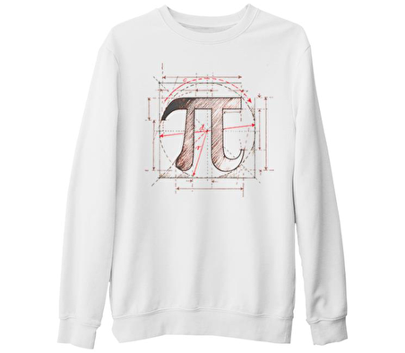 Matematik - Pi 19 Beyaz Kalın Sweatshirt