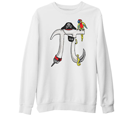 Matematik - Pi 23 Beyaz Kalın Sweatshirt