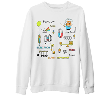 Fizik - Enerji Beyaz Kalın Sweatshirt