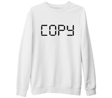 Baba  / Anne - Copy Beyaz Kalın Sweatshirt