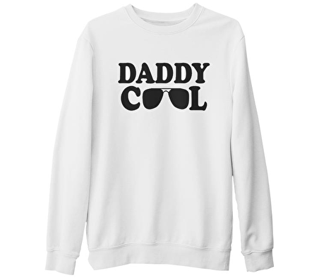 Daddy Cool Beyaz Kalın Sweatshirt