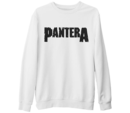 Pantera - Logo Beyaz Kalın Sweatshirt