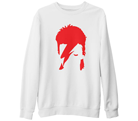 David Bowie - Heat Beyaz Kalın Sweatshirt