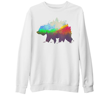 Natür Vald Beyaz Kalın Sweatshirt