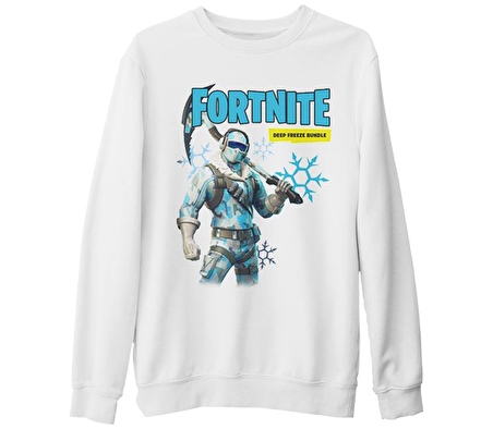 Fortnite - Freeze Beyaz Kalın Sweatshirt