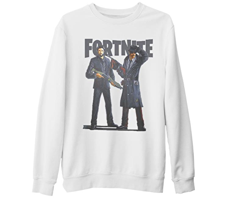 Fortnite - Gangs Beyaz Kalın Sweatshirt