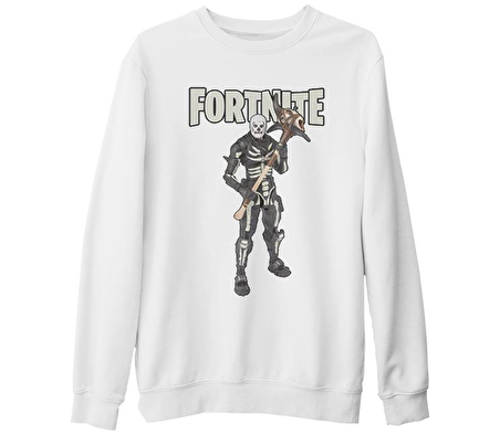 Fortnite - Skull II Beyaz Kalın Sweatshirt