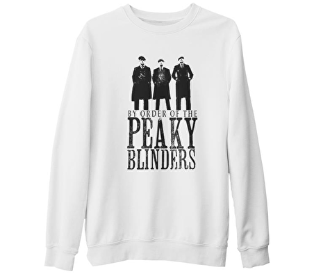 Peaky Blinders - Brothers Beyaz Kalın Sweatshirt
