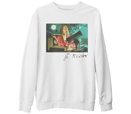 Newton - Elma Beyaz Kalın Sweatshirt