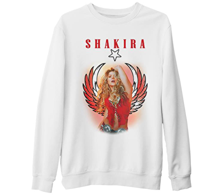 Shakira - İstanbul Beyaz Kalın Sweatshirt