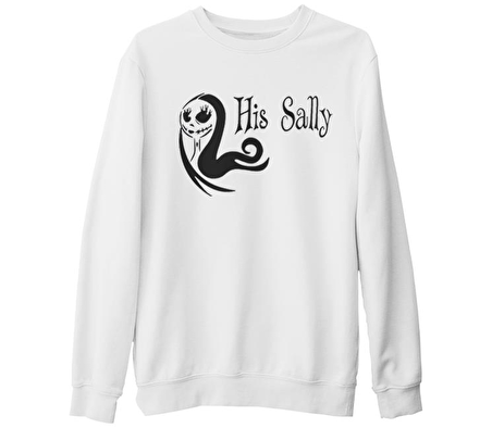 Her Sally His Jack - Sally Beyaz Kalın Sweatshirt