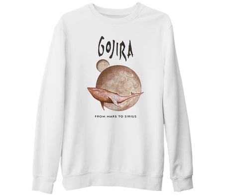 Gojira - From Mars to Sirius Beyaz Kalın Sweatshirt