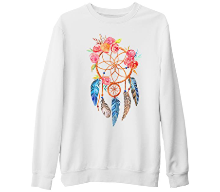 Düş Kapanı - Furry Beyaz Kalın Sweatshirt