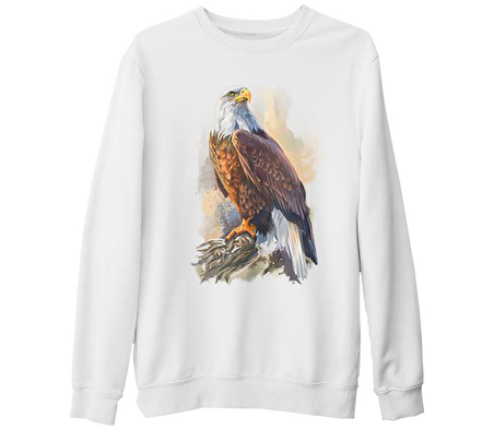 Kartal - Landing Beyaz Kalın Sweatshirt