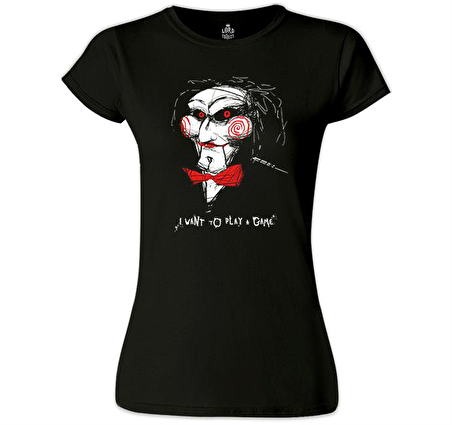 Saw - Testere Oyun Siyah Bayan Tshirt