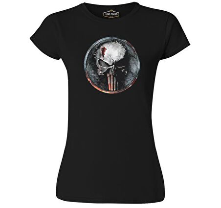 Punisher - Logo Shot Siyah Bayan Tshirt