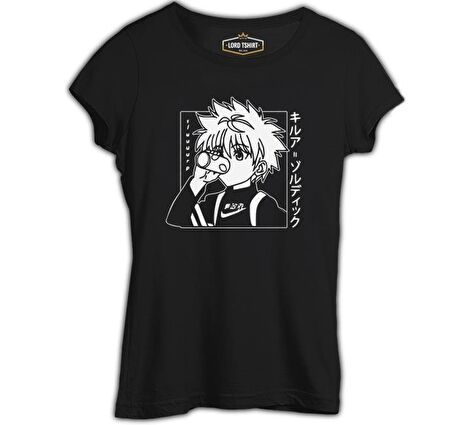 Hunter X Hunter - Killua Zoldyck Siyah Bayan Tshirt