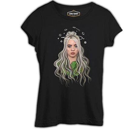 Billie Eilish - Yörünge Siyah Bayan Tshirt