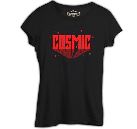 Cosmic Stars Siyah Bayan Tshirt