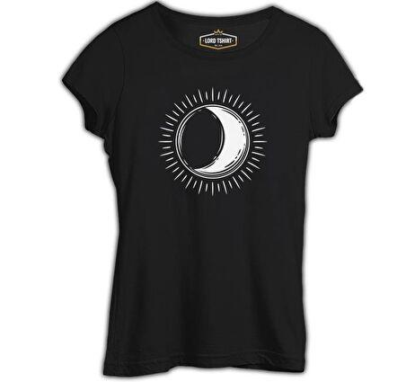 Full Sun Half Moon Siyah Bayan Tshirt