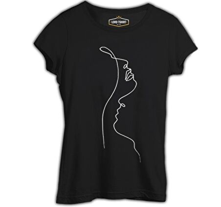 Man on Her Neck Siyah Bayan Tshirt