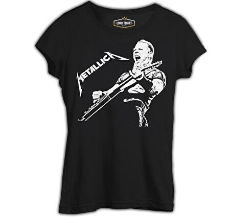 Metallica - James Band Siyah Kadın Tshirt