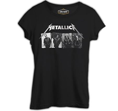 Metallica - Grup Elemanları Wall Siyah Bayan Tshirt