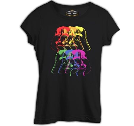 Star Wars - Darth Vader Colors Siyah Bayan Tshirt
