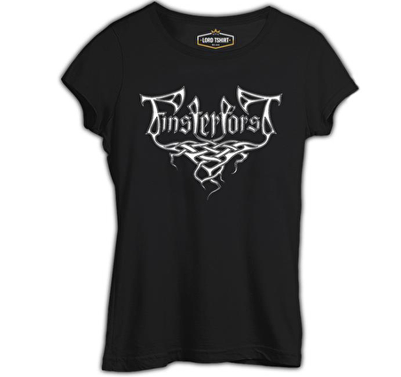 Finsterforst - Logo Siyah Bayan Tshirt