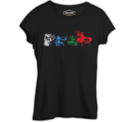 Son Hava Bükücü  Aang  Katara Prens Zuko  Toph Beifong Siyah Kadın Tshirt