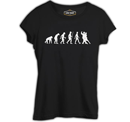 Evolution of Dance - Tango Siyah Bayan Tshirt