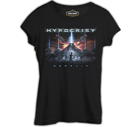 Hypocrisy - Worship Siyah Kadın Tshirt