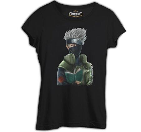 Naruto - Kakashi Siyah Kadın Tshirt