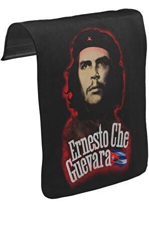 Che Guevara - Flag Unisex Siyah Tak-Çıkar Postacı Çanta Kapağı CK-100