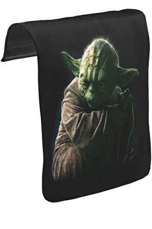 Star Wars - Yoda III Unisex Siyah Tak-Çıkar Postacı Çanta Kapağı CK-1015