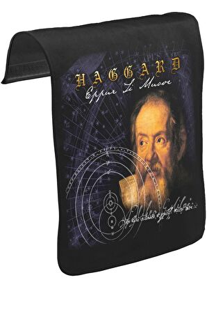 Haggard - Eppur Si Muove Unisex Siyah Tak-Çıkar Postacı Çanta Kapağı CK-1035