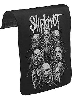 Slipknot - Deca Unisex Siyah Tak-Çıkar Postacı Çanta Kapağı CK-1064