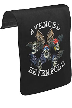 Avenged Sevenfold - Faces Unisex Siyah Tak-Çıkar Postacı Çanta Kapağı CK-107