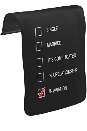 Uçuş - In Aviation Unisex Siyah Tak-Çıkar Postacı Çanta Kapağı CK-1073