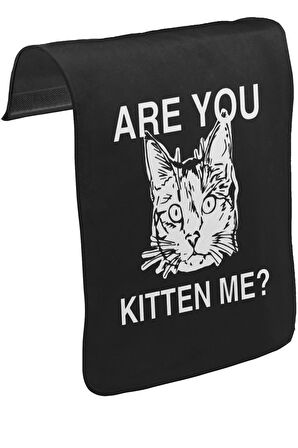 Are You Kitten Me Unisex Siyah Tak-Çıkar Postacı Çanta Kapağı CK-1089