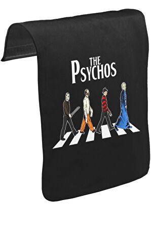 The Psychos Unisex Siyah Tak-Çıkar Postacı Çanta Kapağı CK-1092