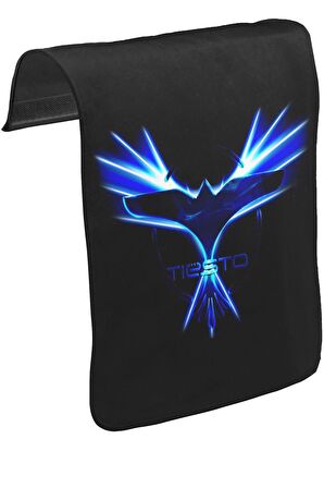 Dj Tiesto - Logo Unisex Siyah Tak-Çıkar Postacı Çanta Kapağı CK-1107