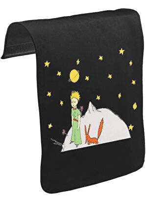 Küçük Prens - Moon and Back Unisex Siyah Tak-Çıkar Postacı Çanta Kapağı CK-1108