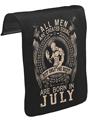 Burç Yengeç- Born in July Unisex Siyah Tak-Çıkar Postacı Çanta Kapağı CK-1119
