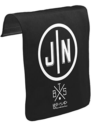 BTS -  Jin Unisex Siyah Tak-Çıkar Postacı Çanta Kapağı CK-1134