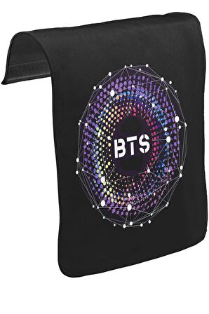 BTS -  4th Unisex Siyah Tak-Çıkar Postacı Çanta Kapağı CK-1135